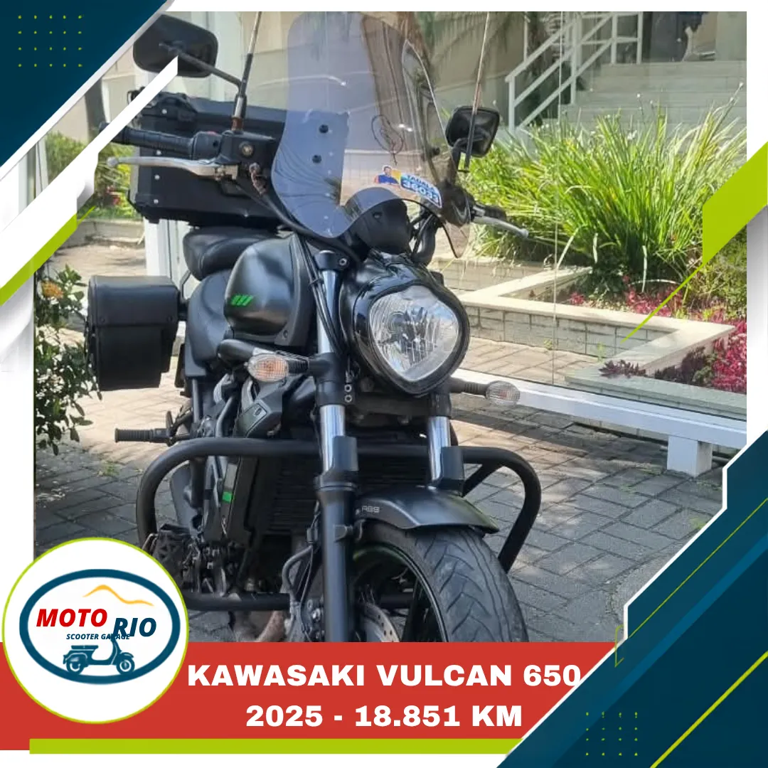 Kawasaki Vulcan 650 S - 2025 - 18.000 km Equipada - Impecável