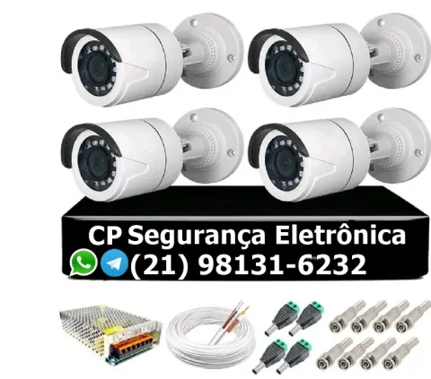 Câmeras de segurança, alarme monitorado em tempo real por app no celular, pabx etc..
